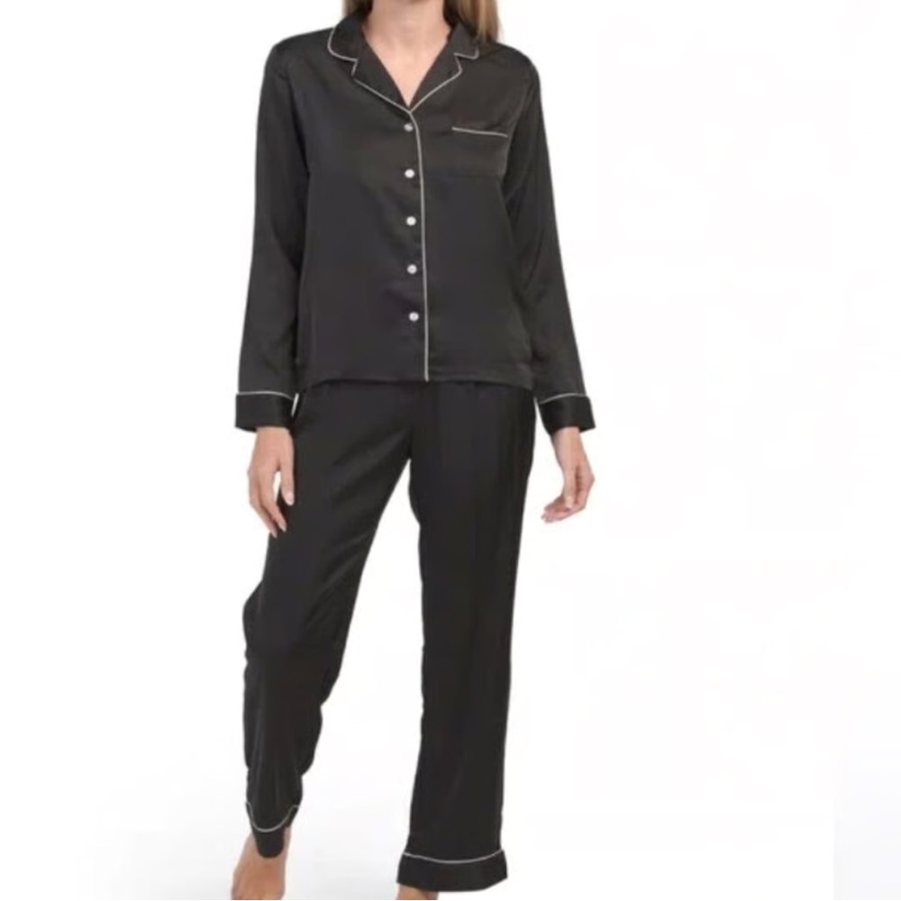 House of Harlow 1960 Black Pajama 2-Piece Set Size Medium